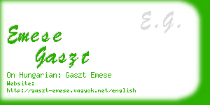 emese gaszt business card